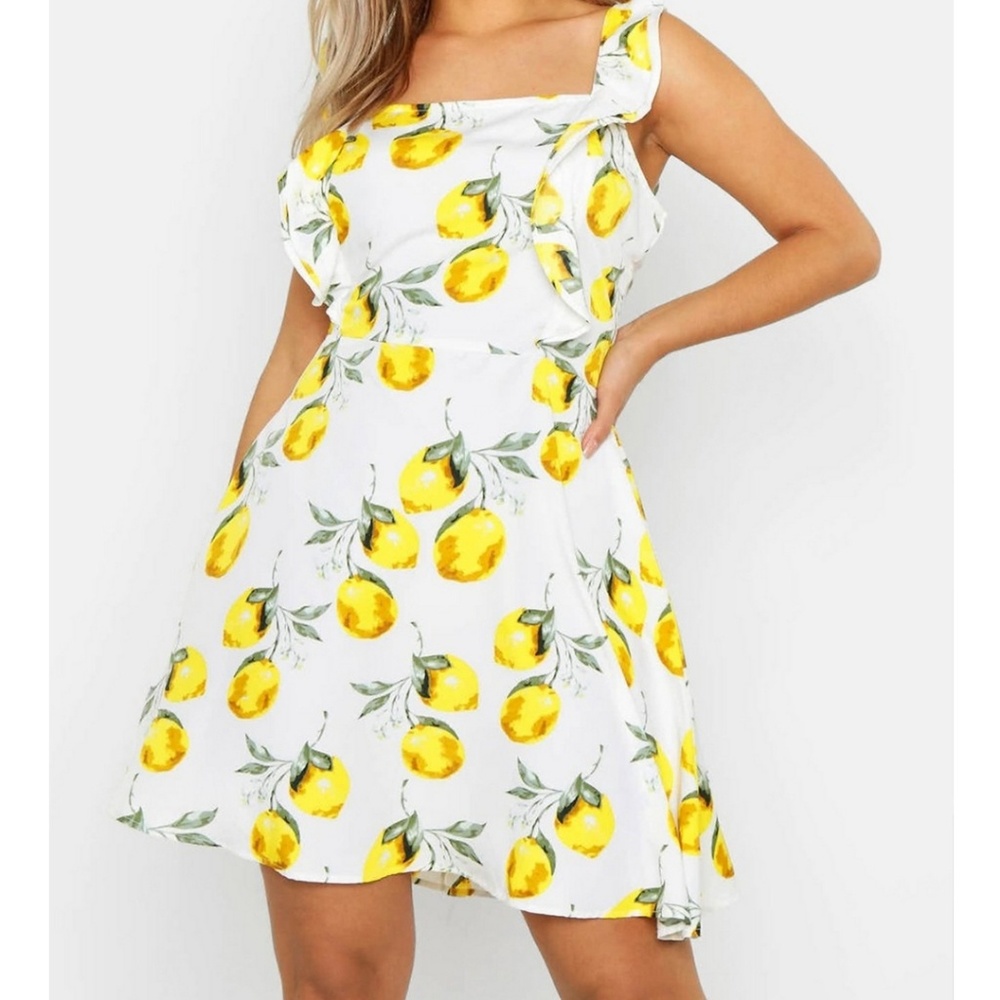 Lemon and white dress